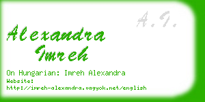 alexandra imreh business card
